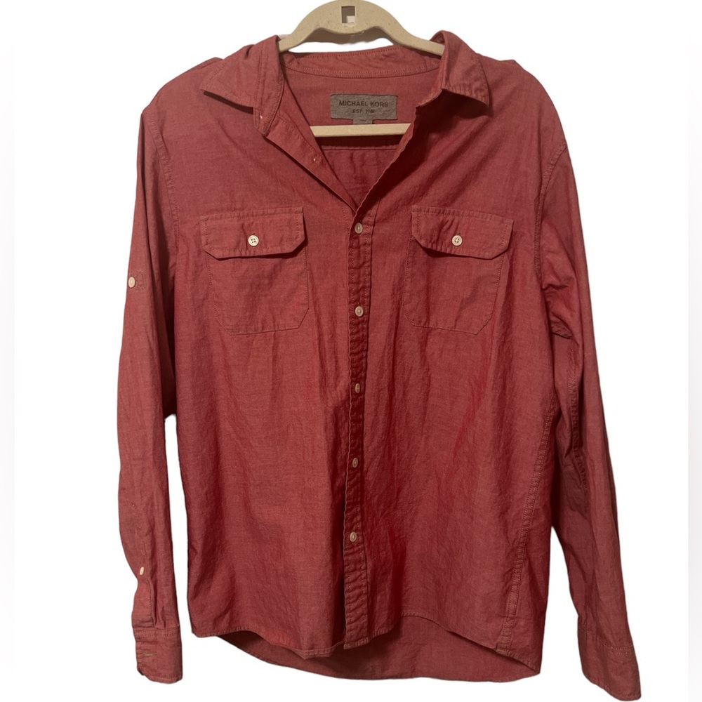 Men’s Michael Kors Long-Sleeve Button Down Shirt